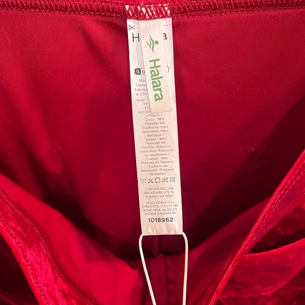 NWT Halara Red Velvet High Waisted Straight Wide Leg Pant - Large - Picture 9 of 11